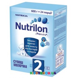 Сухая молочная смесь Nutrilon 2 (6-12 мес) с пребиотиками 600 гр.