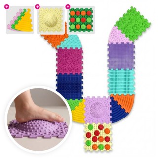 Ортопедический массажный коврик Ortek (Ортек) Мульти Микс Пазлы 8 элементов + 6 секторов 13097