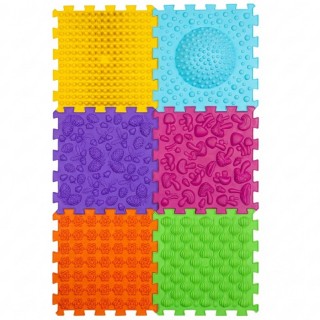 Ортопедический массажный коврик Ortek (Ортек) Микс New Пазлы (6 элементов) 13205