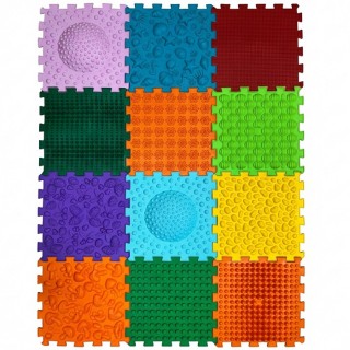 Ортопедический массажный коврик Ortek (Ортек) Микс New Пазлы (12 элементов) 13207