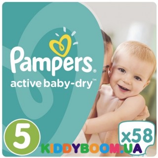 Подгузники Pampers  Active Baby 5 junior  (11-18 кг)  58 шт  
