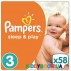 Подгузники Pampers Sleep & Play 3 midi  (4-9 кг) 58 шт