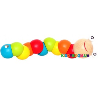 Деревянная игрушка Гусеница-шарики Руді Д043у