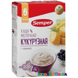 Каша молочная Semper Кукурузная с черникой (с 6-ти мес.) 250 г