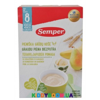 Каша молочная Semper Мультизлаковая с грушей и бананом (с 8-ми мес.) 250 г