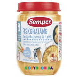 Пюре Semper Картофельный гратен с треской в сливочном соусе (с 8-ми мес.) 190 г