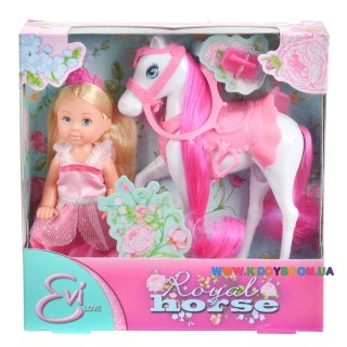 Кукольный набор Эви Принцесса и королевский конь Steffi & Evi 5732833