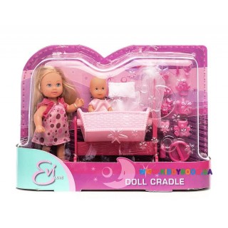 Кукольный набор Эви с малышом в колыбели Steffi & Evi 5736242