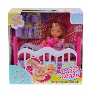 Кукла Эви в кроватке с игрушкой Steffi & Evi 5736642