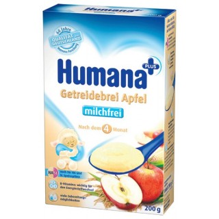 Каша безмолочная Humana кукуруза-рис с яблоком (с 4 мес.) 200 гр