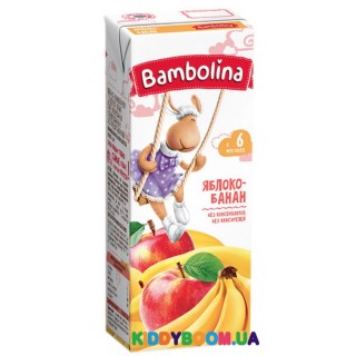Сок Bambolina нектар яблочно-банановый (с 6-ти мес.) 200 мл