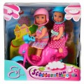 Кукла Эви Веселое путешествие на скутере со шлемами Steffi & Evi 5730485