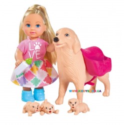 Кукольный набор Эви с собачкой и щенками Steffi & Evi 5733072