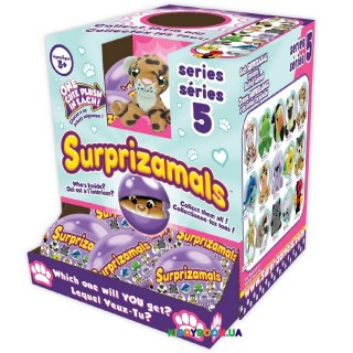 Мягкая игрушка-сюрприз антистресс в шаре S5 Surprizamals SUR20278W, 15 видов