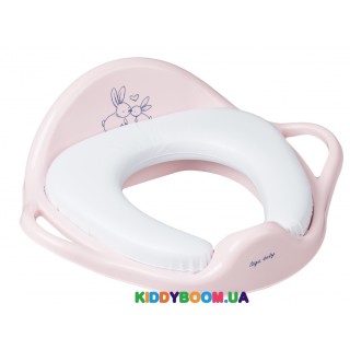 Накладка на унитаз мягкая Кролики розовая Tega Baby KR-020-104