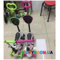Самокат 3-х колесный с сиденьем и родительской ручкой Tilly BT-KS-0094 