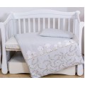 Постельное белье Twins Eco Line,3 элемента Umka baby серое E-015