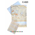 Сменный постельный комплект Twins Comfort  3 элемента Зайчики на полосках