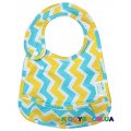 Слюнявчик с карманом Eсo Cotton Classiс (зигзаги) Экопупс CBCEK-003