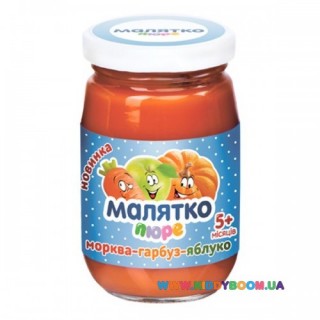 Пюре Малятко Морковь-тыква-яблоко (с 5 мес.) 180 гр.