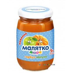 Пюре Малятко Тыква-яблоко (с 5 мес.) 180 гр.