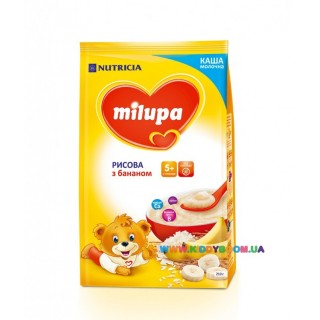 Каша молочная Milupa рисовая с бананом (с 5 мес) 210 гр.