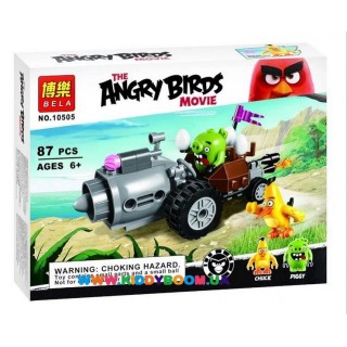 Конструктор Angry Birds "Побег на автомобиле свинок" 87 дет. Bela 10505