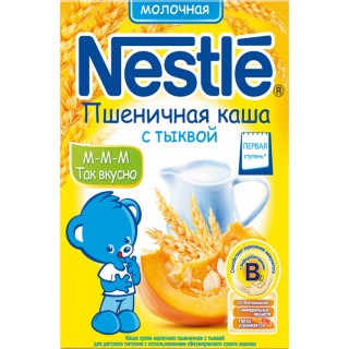 Каша молочная Nestle пшеничная с тыквой (с 5 мес.) 250 гр.