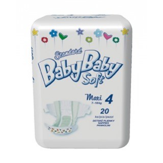 Подгузники BabyBaby Soft Стандарт Maxi 4 (7-18 кг) 20 шт.