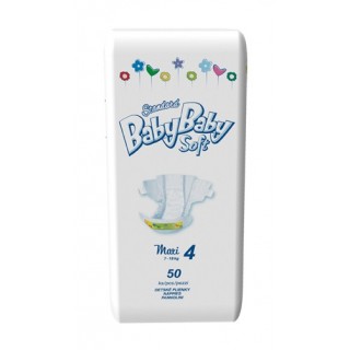 Подгузники BabyBaby Soft Стандарт Maxi 4 (7-18 кг) 50 шт.