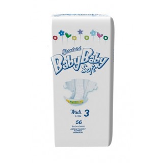 Подгузники BabyBaby Soft Стандарт Midi 3 (4-9 кг) 56 шт.