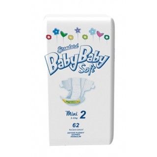 Подгузники BabyBaby Soft Стандарт Mini 2 (3-6 кг) 62 шт.