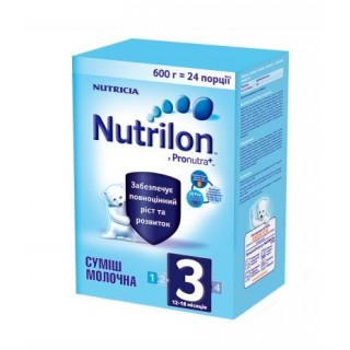 Сухая молочная смесь Nutrilon 3 с пребиотиками 600 гр.