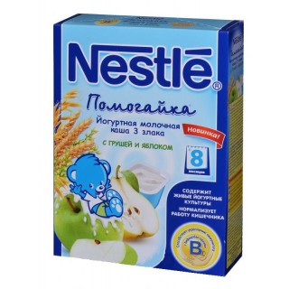 Nestle молочно-йогуртовая каша 3 злака с грушей и яблоком (с 6 мес.) 200 г