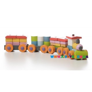 Деревянная игрушка Поезд LP-1 Кубика 11681