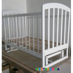 Кроватка детская Ласка-М Лама (маятник) белая KB-00.LММO4