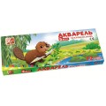 Краски акварельные медовые полусухие "Zoo" 12 цв. без кисти Луч 19С1247-08