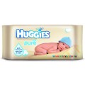 Детские влажные салфетки Huggies Pure без отдушек 56 шт