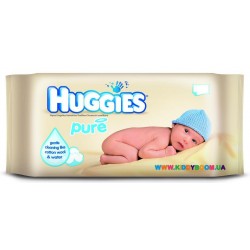Детские влажные салфетки Huggies Pure без отдушек 56 шт