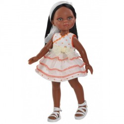 Кукла Нора 2013 в бело-оранжевом костюме Paola Reina 04532