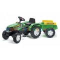 Велотрактор Power Max зеленый с прицепом Falk 1022B