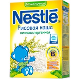 Каша безмолочная Nestle рисовая каша (с 4 мес.) 200 гр.