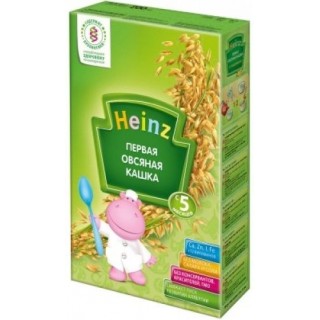 Каша безмолочная Heinz первая овсяная с пребиотиком (с 5 мес.) 200 гр.