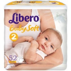 Подгузники Libero Baby Soft  2 (3-6 кг) 52 шт.