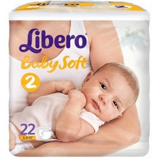 Подгузники Libero Baby Soft  2 (3-6 кг) 22 шт.