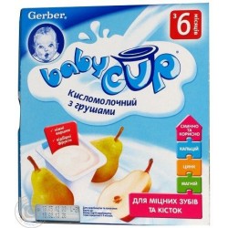 Йогурт Gerber Baby Cup с грушей (с 6 мес.) 4х100 гр.