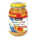 Пюре Hame Яблоко и персик с пребиотиком (с 6 мес.) 190 гр.