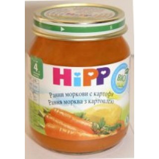Пюре Нipp Молодая морковь с картофелем (с 4 мес.) 125 гр.