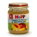 Пюре Hipp Бананы и персики в яблочном пюре (с 4 мес.) 125 гр.
