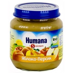 Пюре Нumana Яблоко персик (с 5 мес.) 125 гр.